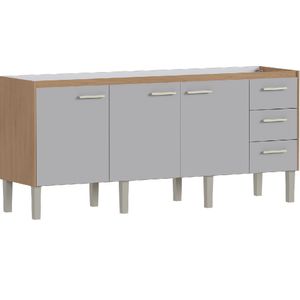 Gabinete Madeira Ibis 1,94 Metros Jequitibá Nude Para Pia 200m - P103639 - COZIMAX