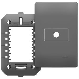 Placa 4x2 Com Suporte Saida de Fio 10mm Habitat Onix - 06445690 - FAME