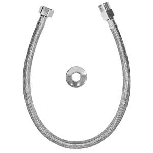 Flexível Trancado Inox 1/2x40cm com Niple Cromado - VLL348IWG - ESTEVES