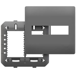 Placa 4x4 Com Suporte para 2 Módulos Habitat Onix - 06445740 - FAME