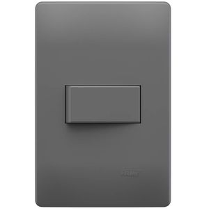 Conjunto Interruptor Simples 4x2 10A 250 Volts Habitat Onix - 06145784 - FAME