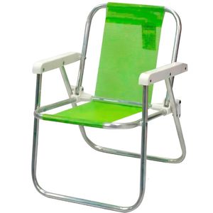 Cadeira de Praia Alta Infantil de Alumínio Cores Sortidas - CAD0032 - BOTAFOGO