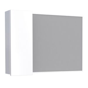 Espelheira Banheiro Aço 73cm Armário Branco - P102911 - COZIMAX