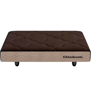 Mini Base para Pet Camurça Bege e Marrom 13x65x45cm - 1050393819 - ORTOBOM