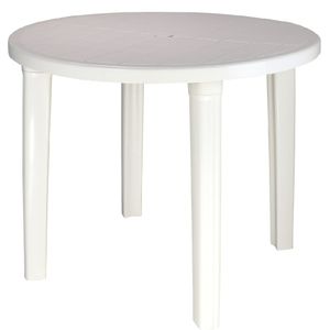 Mesa Redonda Polipropileno Cassino Branca - 92301910 - TRAMONTINA