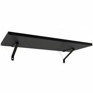 Prateleira com Suporte 20x60cm Preta - 3068299 - ZAMAR