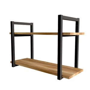 Kit Prateleiras com Suporte Aço Lamina Mel 39,5x60cm 2P - KIT-PRAT-IND-2P-MEL - MULTIVISAO