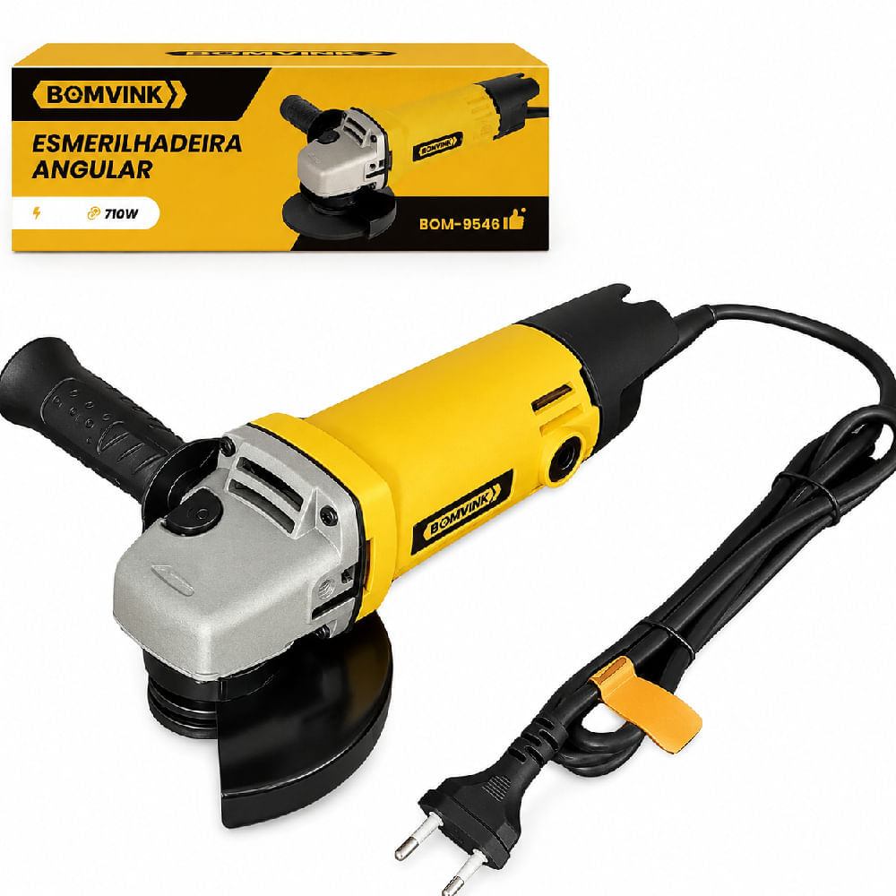 Esmerilhadeira Angular 115mm 710 Watts 220 Volts - BOM-9546 - BOMVINK