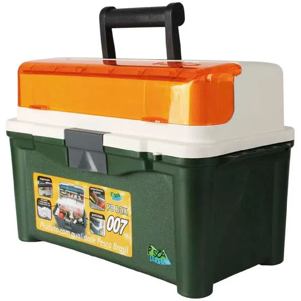Maleta de Pesca PB Box 007 33 Litros Verde - 98026 - PESCA BRASIL