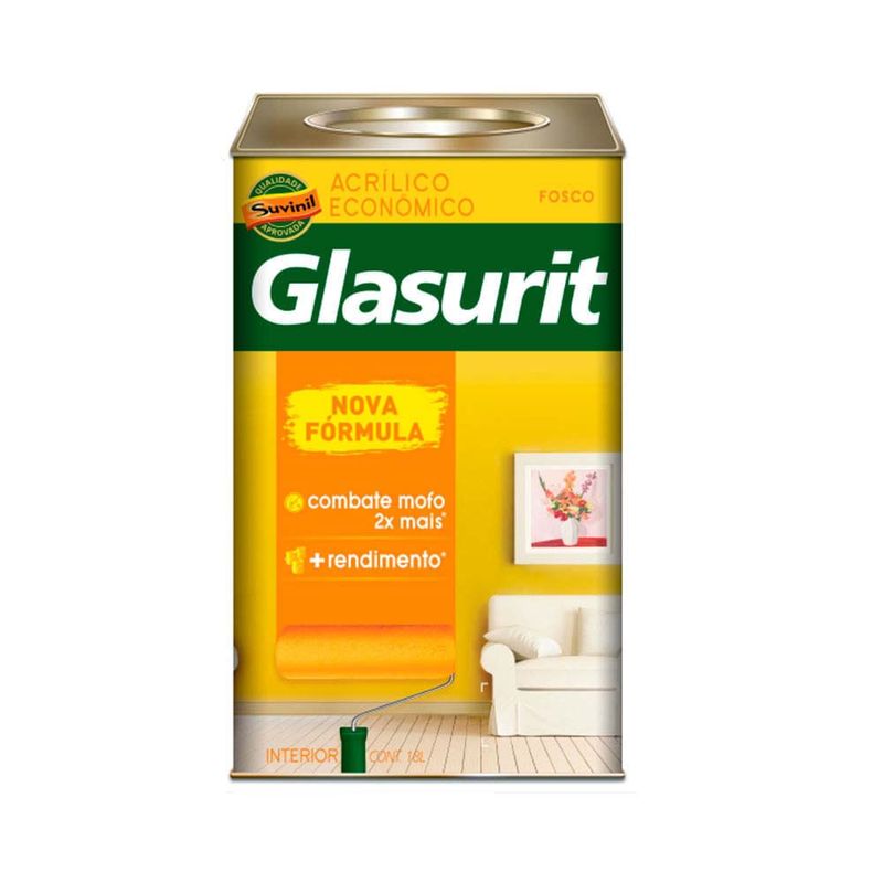 Tinta Acrílica Glasurit Branco 18 Litros - 53426211 - SUVINIL