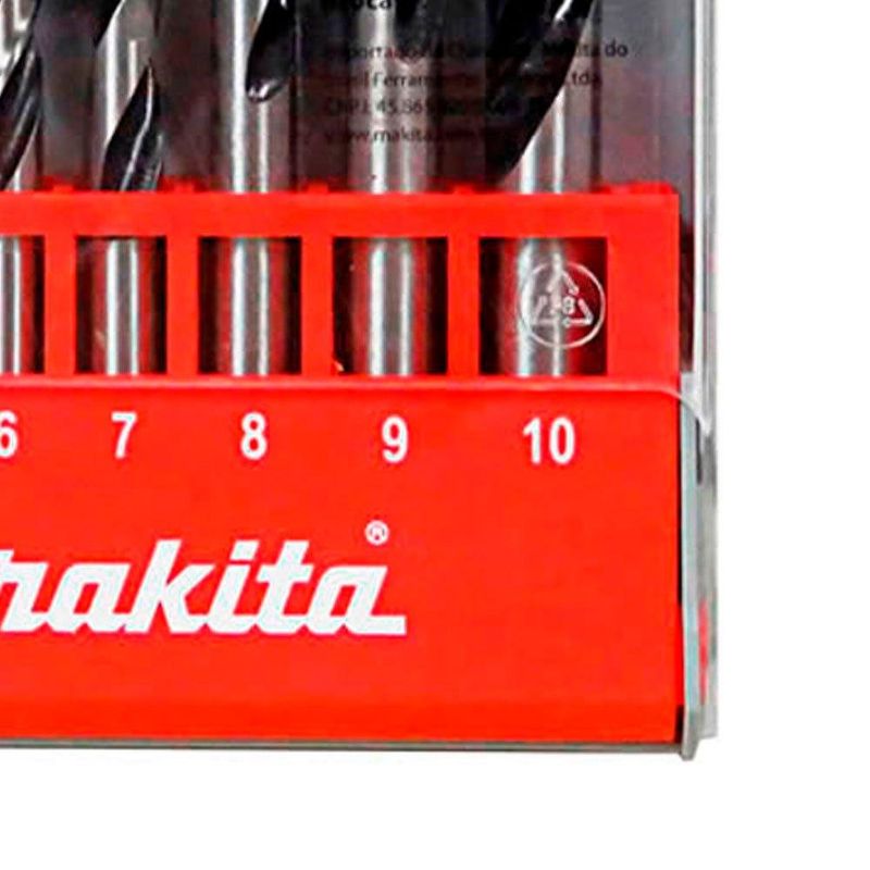 Conjunto de Brocas Para Madeira Com 8 Peças 3-10mm - D-77257 - MAKITA