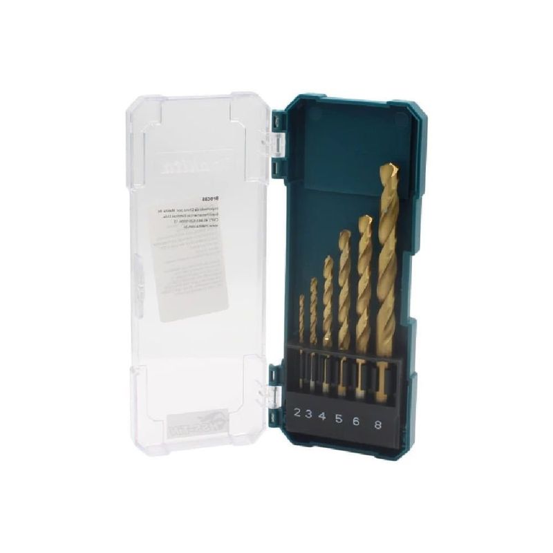Conjunto Brocas Hss Titânio 6 Peças 2 a 8mm - D-72833 - MAKITA