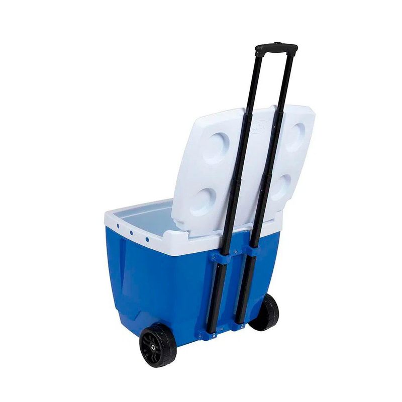 Caixa Térmica 42 Litros Azul com Rodas e Alça telescópica -  25108221 - MOR
