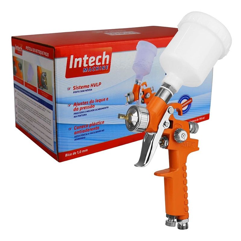 Pistola de Retoque HVLP Profissional - P820 - INTECH MACHINE
