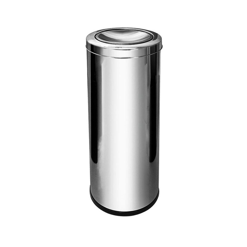 Lixeira Aço Inox com Tampa Meia Esfera 30 Litros - C21 - JSN