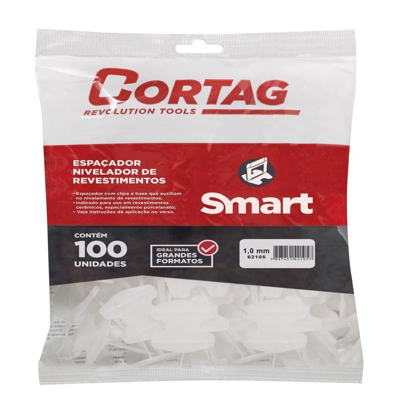 Espaçador Nivelador Revestimento 1,0 mm c/100 - CORTAG